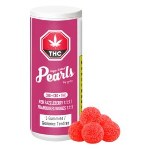 Alternative view of RED RAZZLEBERRY CBG/CBD/THC CHEWS
