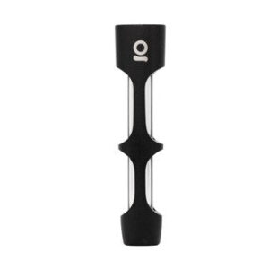 ALUMINUM AND GLASS CHILLUM PIPE - BLACK