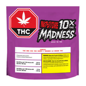 Alternative view of 10X THE MADNESS: THE RED ONE INDICA GUMMIES MULTI