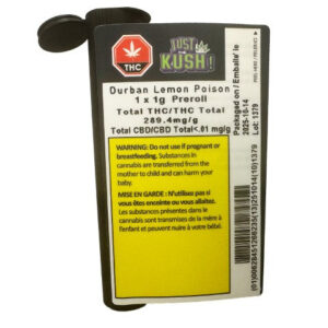 Alternative view of DURBAN LEMON POISON PRE-ROLL
